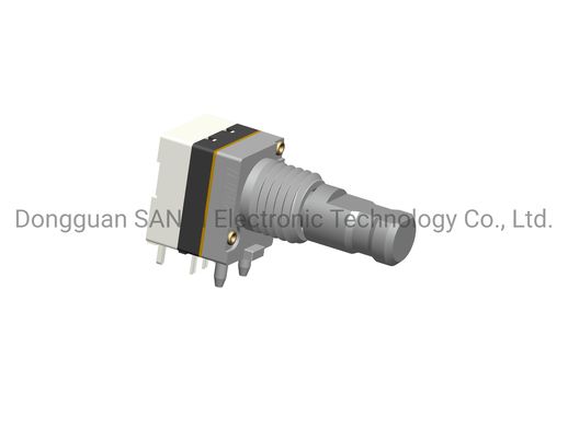 18 Detent Digital Rotary Encoder With Push Switch 8mm Metal Shaft Sealed Type