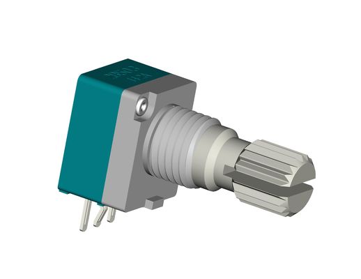 Rotary Electrical Potentiometer Plastic/Metal Shaft 0.05W Power 10 000 Cycles Life 6mm Diameter