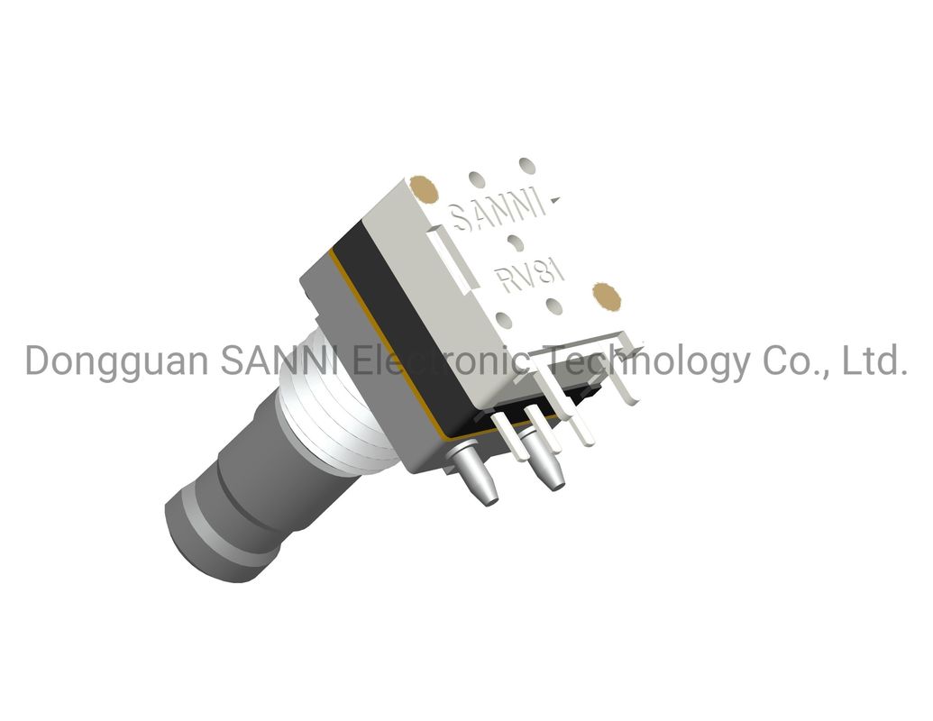 18 Detent Digital Rotary Encoder With Push Switch 8mm Metal Shaft Sealed Type