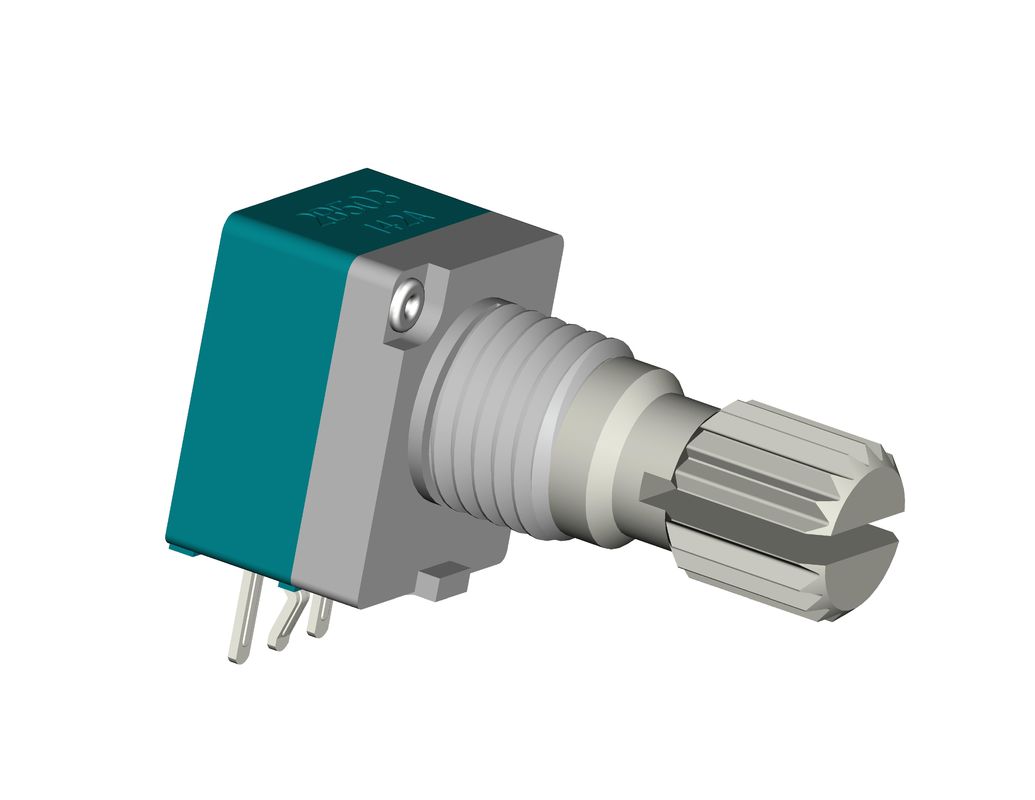 Rotary Electrical Potentiometer Plastic/Metal Shaft 0.05W Power 10 000 Cycles Life 6mm Diameter